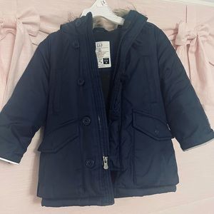 Gap size 2T winter jacket, navy blue, great condition